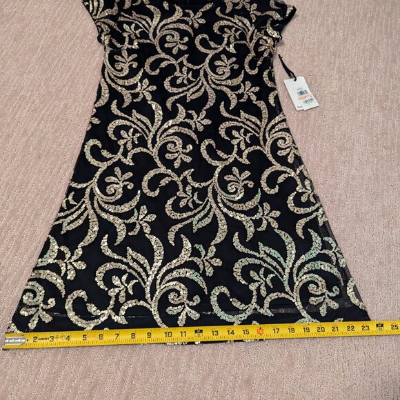 Kensie Black Sequined Cocktail Dress NWT Size 2 - Picture 11 of 11
